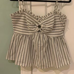 Striped babydoll tank